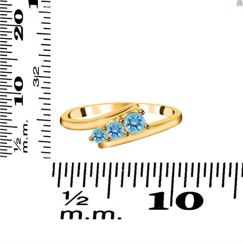 Blue Topaz Ring BTZ-RDR-2588.