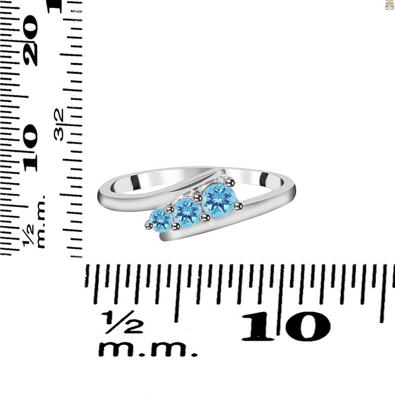 Blue Topaz Ring BTZ-RDR-2588.