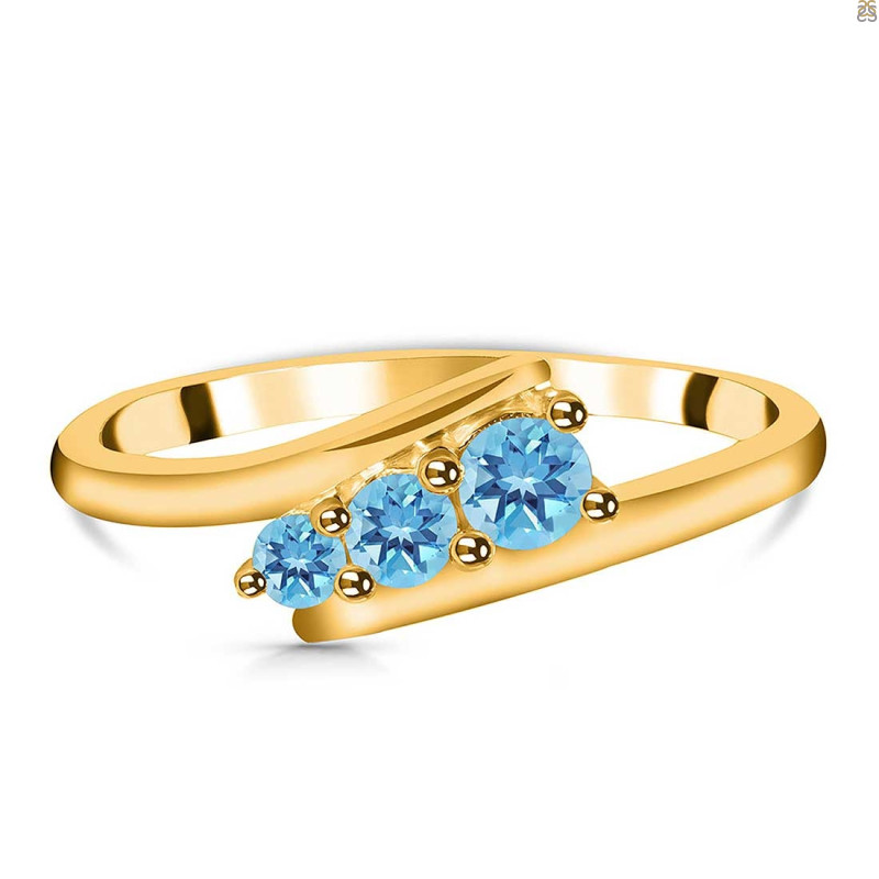 Blue Topaz Ring BTZ-RDR-2588.