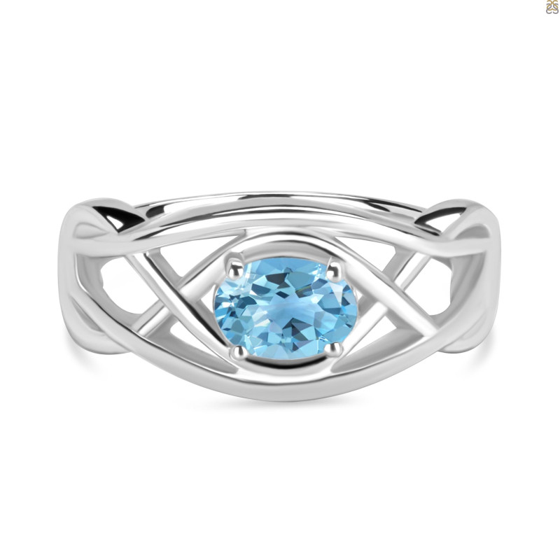 Blue Topaz Ring BTZ-RDR-26.