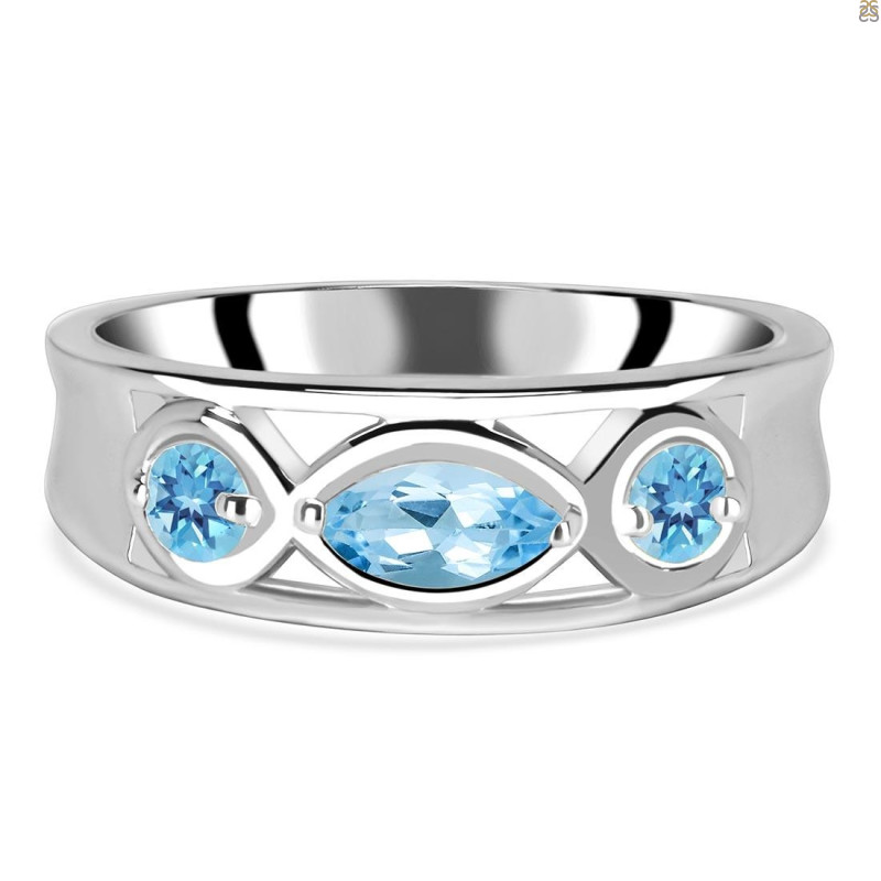 Blue Topaz Ring BTZ-RDR-29.