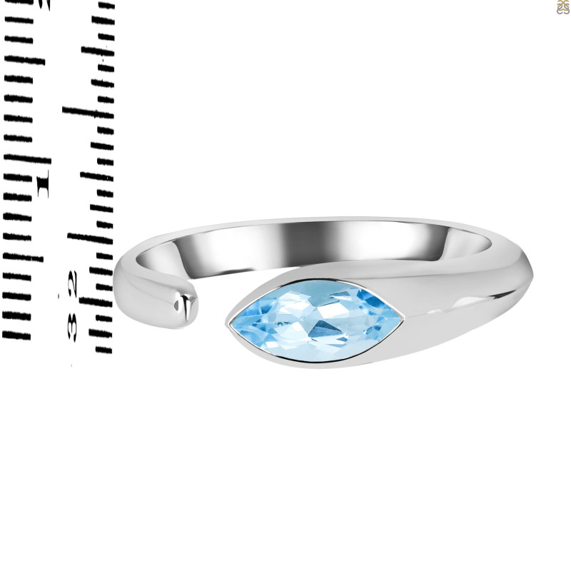 Blue Topaz Ring BTZ-RDR-466.
