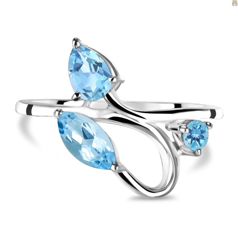 Blue Topaz Ring BTZ-RDR-6.