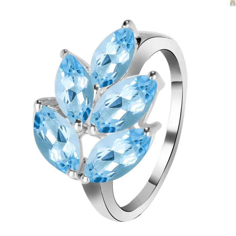Blue Topaz Ring BTZ-RDR-8.
