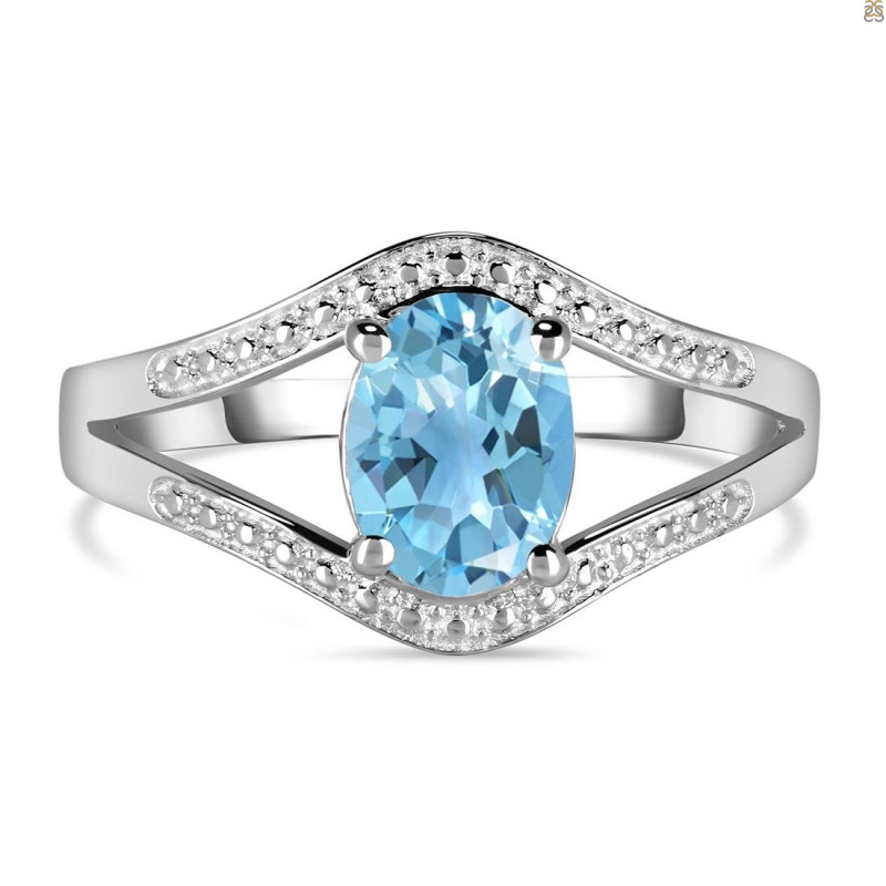 Blue Topaz Ring BTZ-RDR-9.