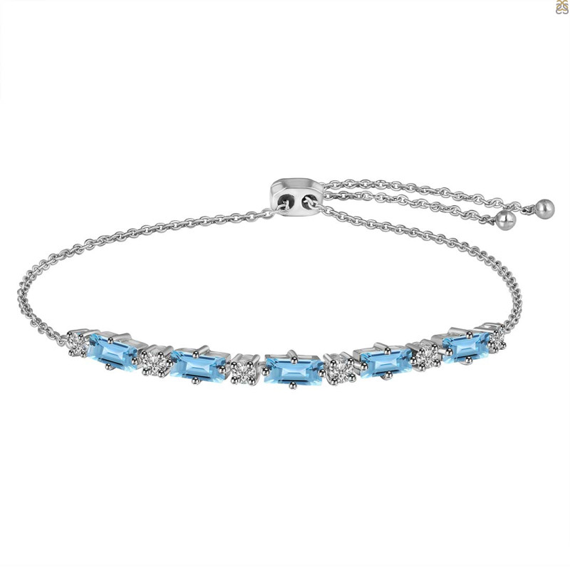 Blue Topaz Bracelet BTZ-RDB-135.