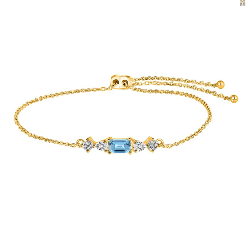 Blue Topaz Bracelet BTZ-RDB-149.