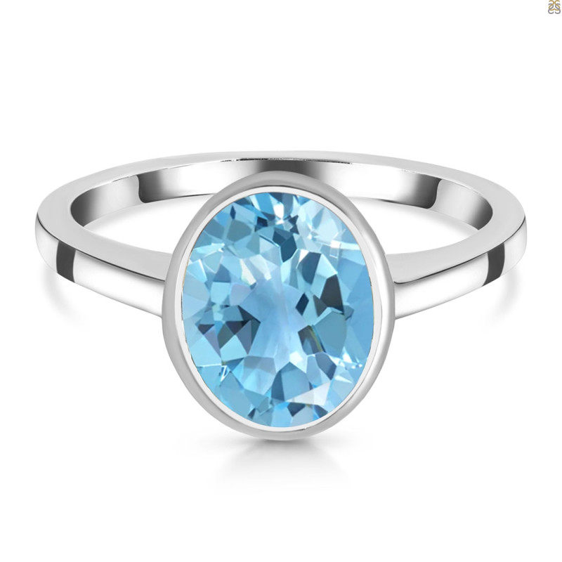 Blue Topaz Ring BTZ-RDR-1623.
