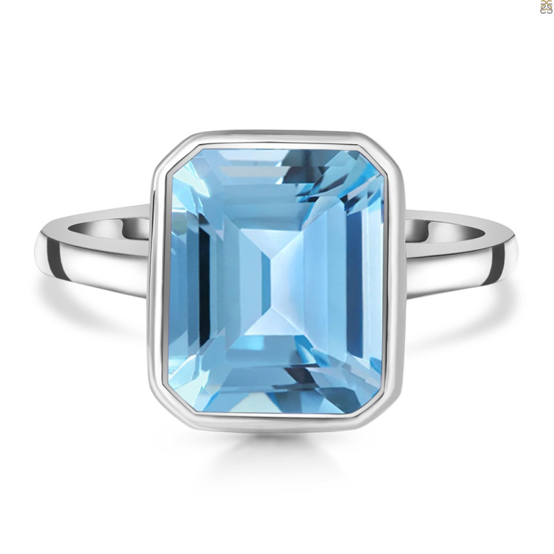 Blue Topaz Ring BTZ-RDR-1752.