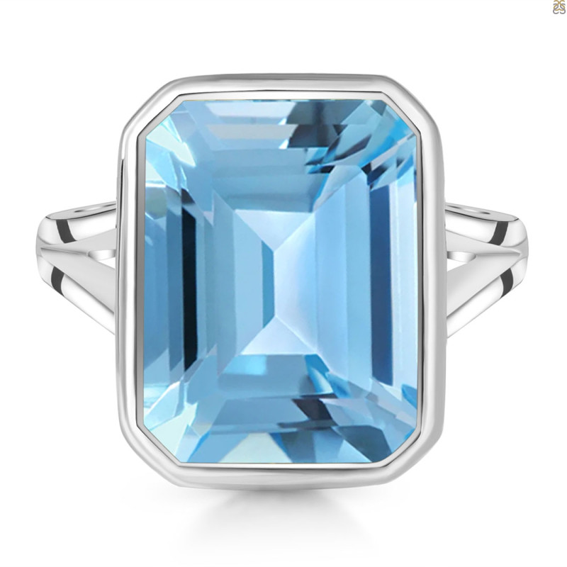 Blue Topaz Ring BTZ-RDR-1847.