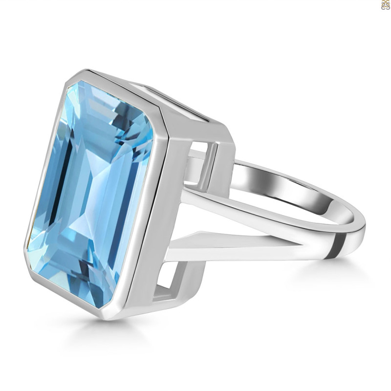 Blue Topaz Ring BTZ-RDR-1847.