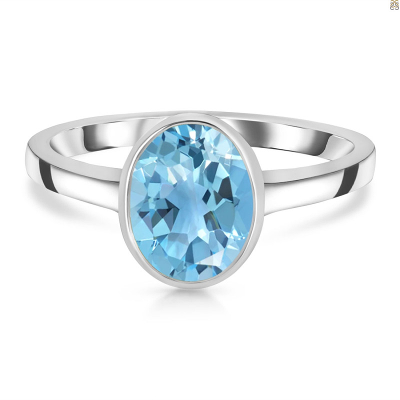 Blue Topaz Ring BTZ-RDR-1882.