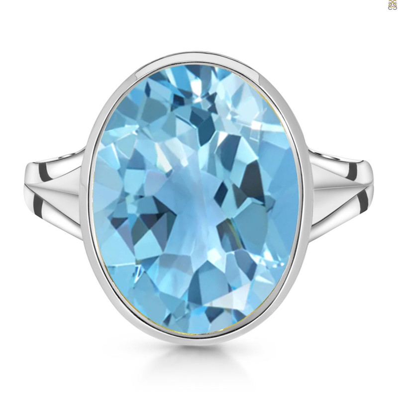 Blue Topaz Ring BTZ-RDR-1897.