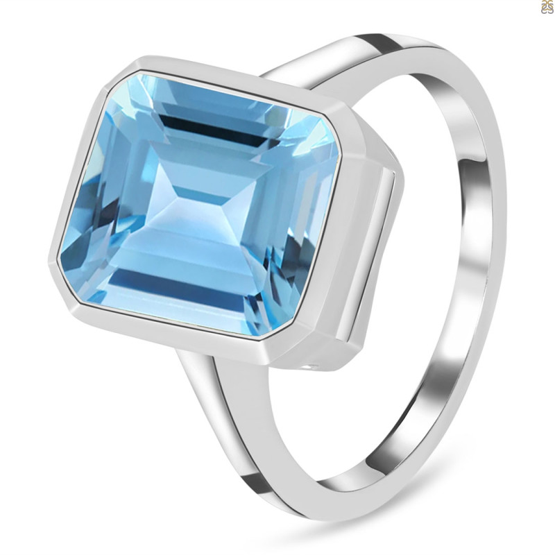Blue Topaz Ring BTZ-RDR-1927.