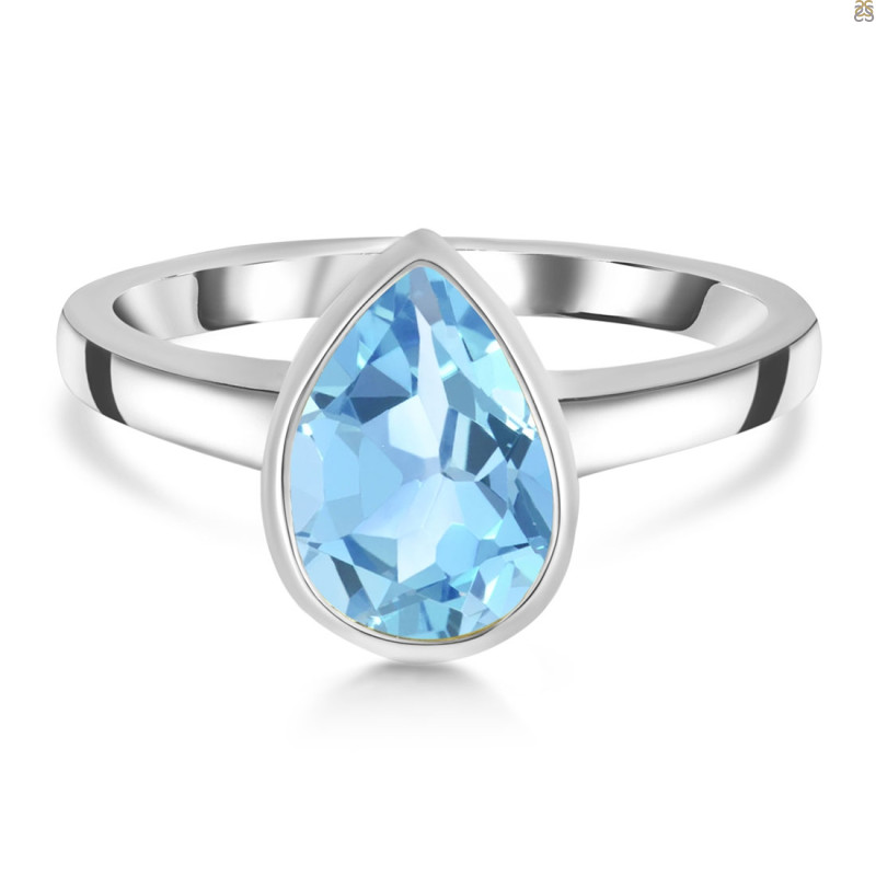 Blue Topaz Ring BTZ-RDR-2763.