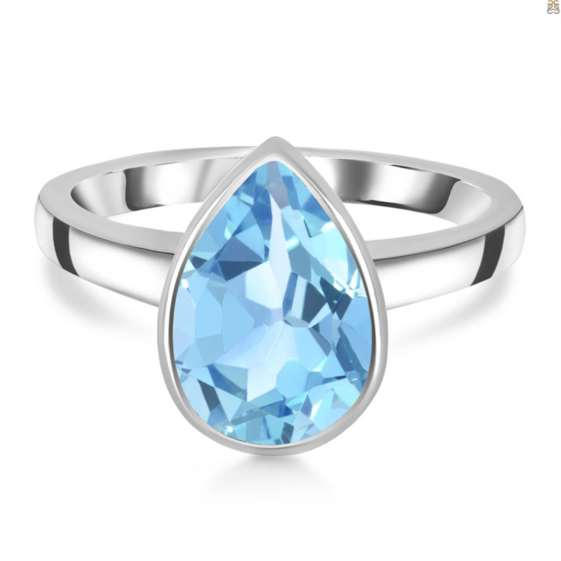 Blue Topaz Ring BTZ-RDR-2764.
