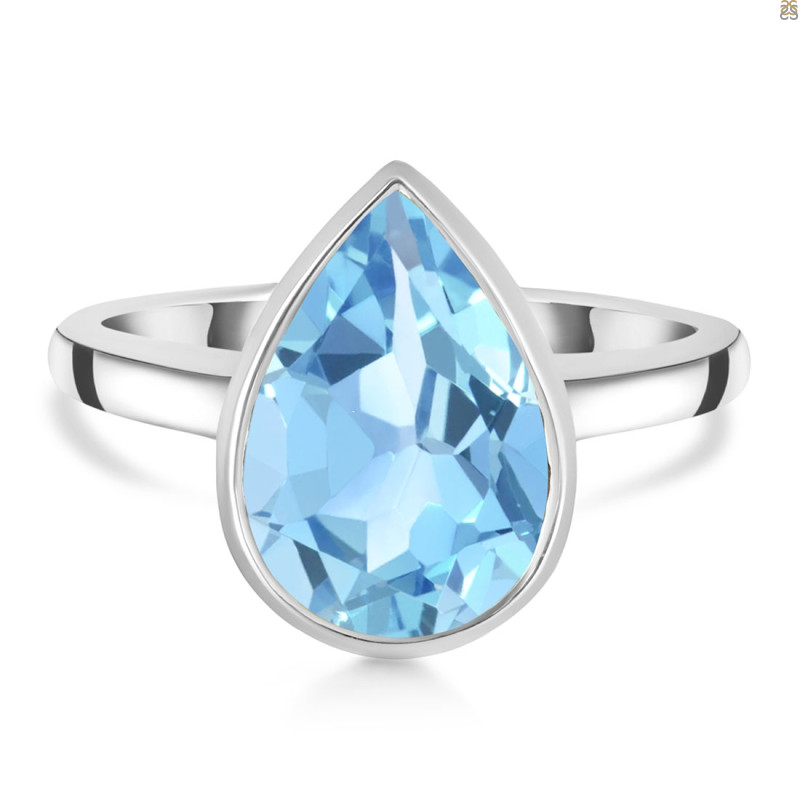 Blue Topaz Ring BTZ-RDR-2852.