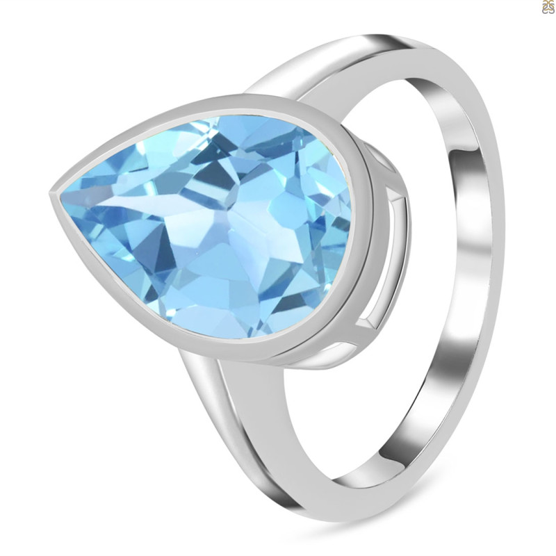 Blue Topaz Ring BTZ-RDR-2853.