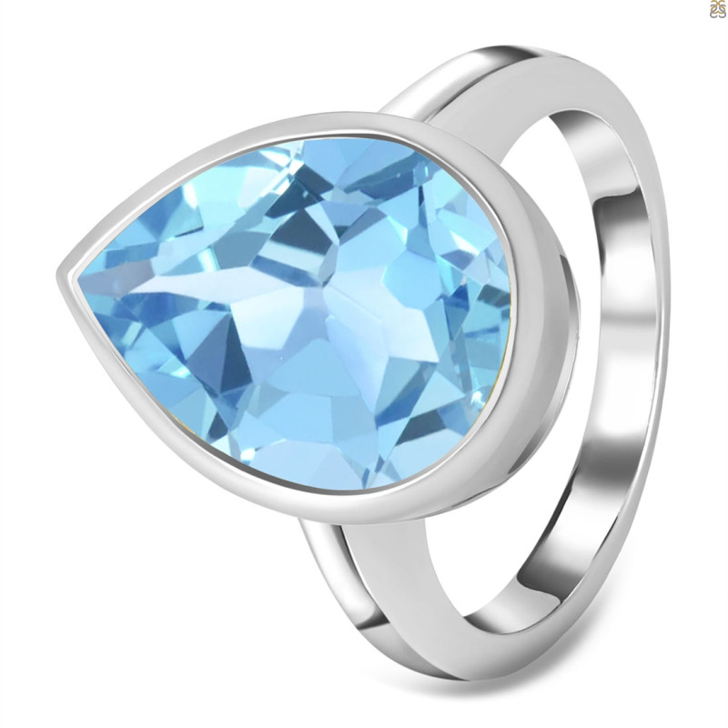 Blue Topaz Ring BTZ-RDR-2855.