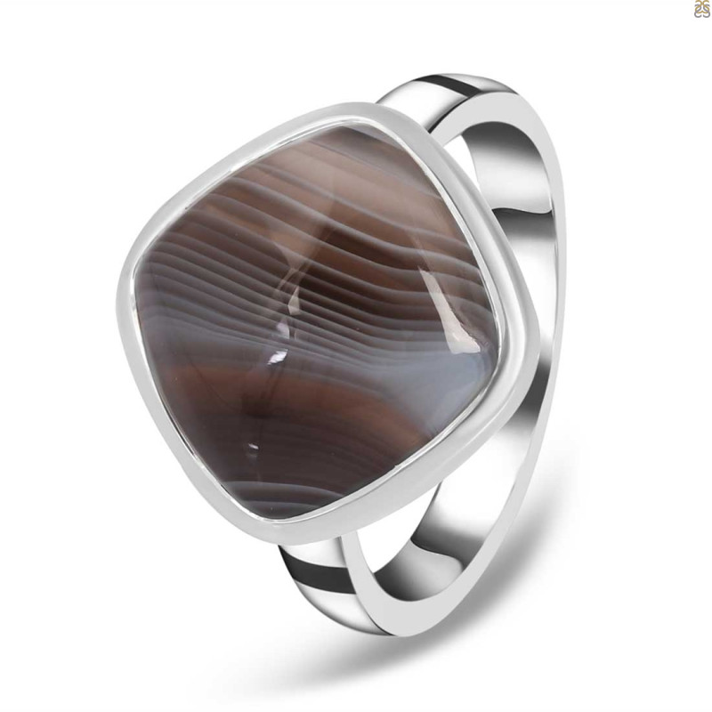 Botswana Agate Ring-R-Size-8 BWA-2-139