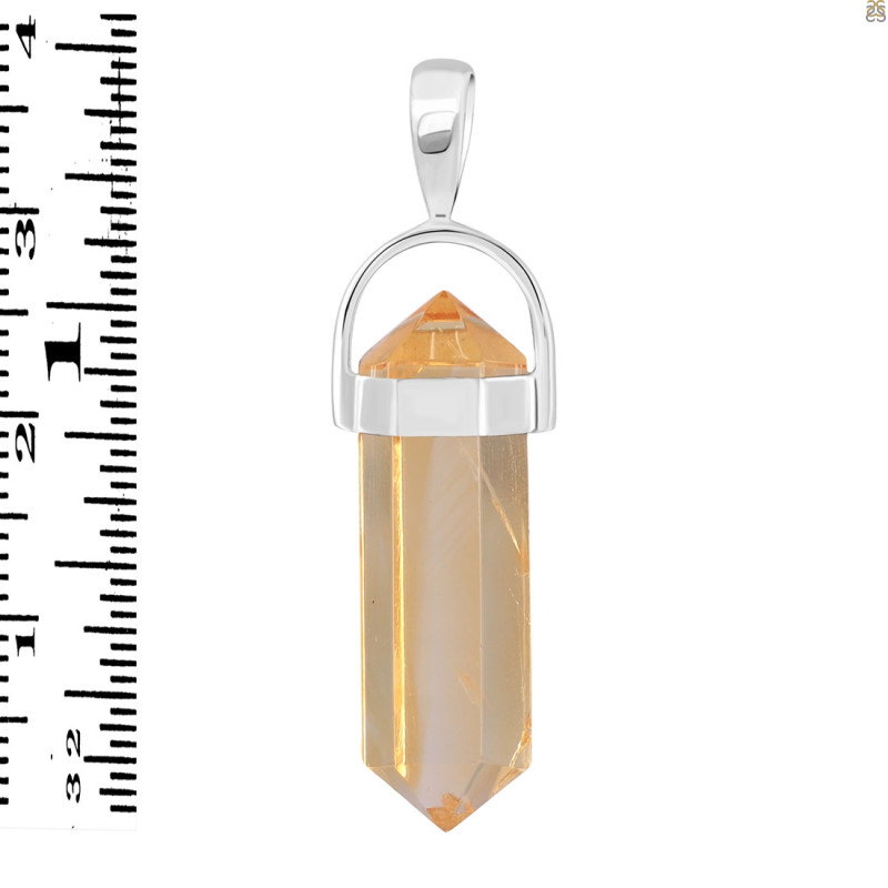 Citrine Pencil Pendant
