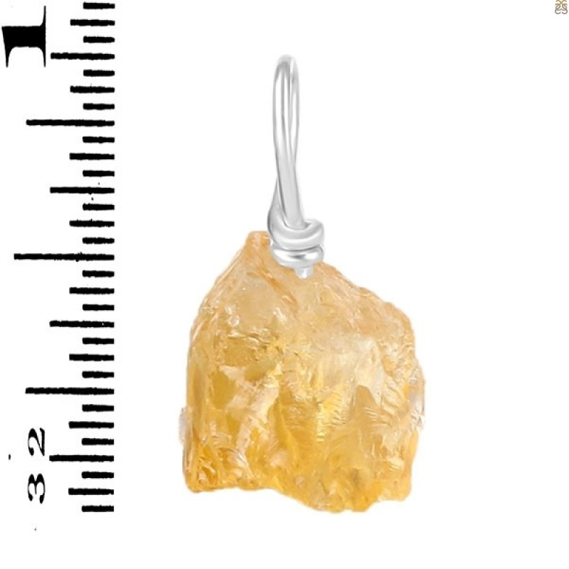 Citrine Raw Crystal Drill Pendant CIT-RCYP-7