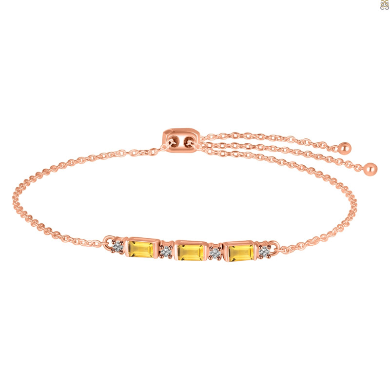 Citrine & White Topaz Bracelet