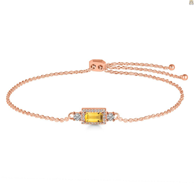 Citrine & White Topaz Bracelet