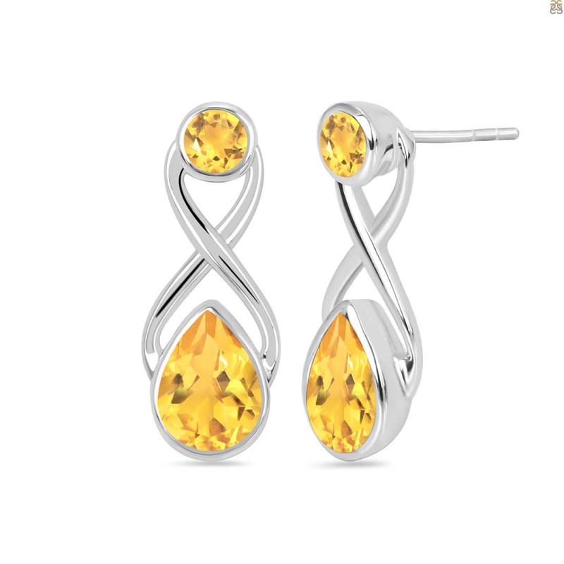 Citrine Stud Earring