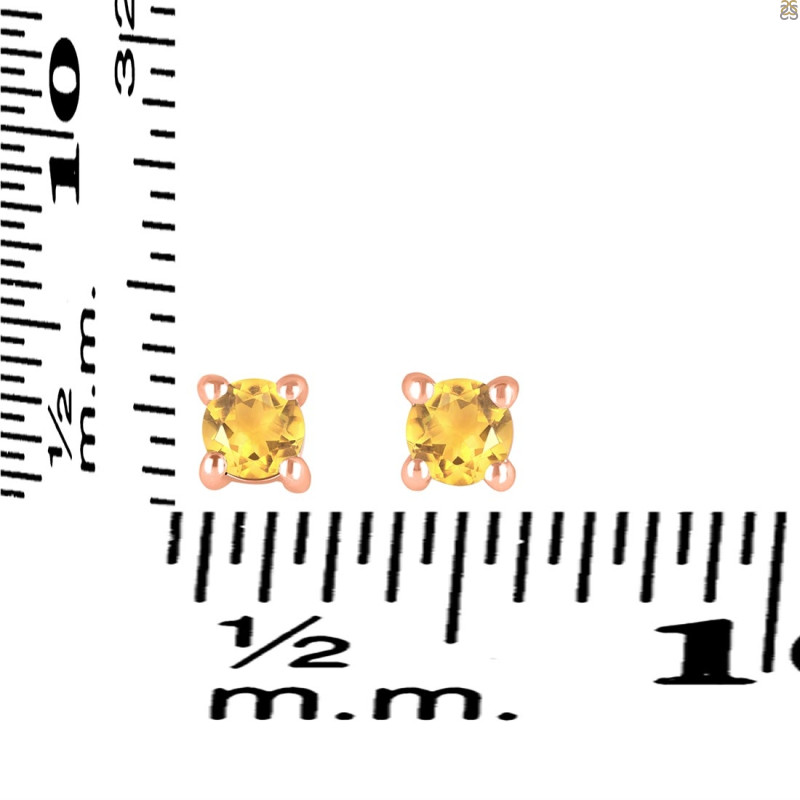 Citrine Stud Earring CIT-RDE-1296.