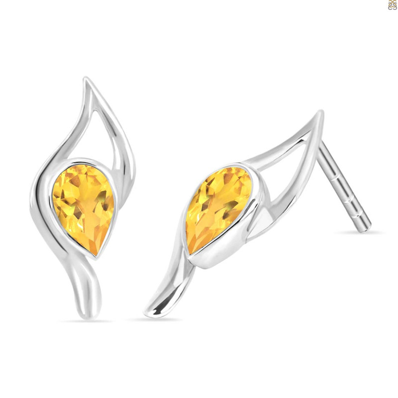 Citrine Stud Earring