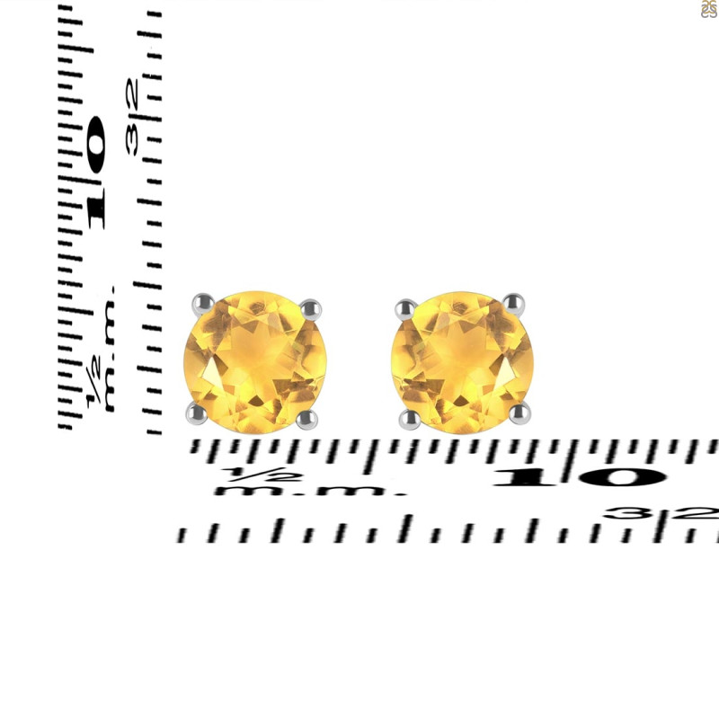 Citrine Stud Earring CIT-RDE-1349.