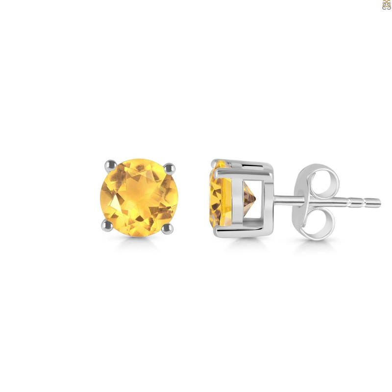 Citrine Stud Earring