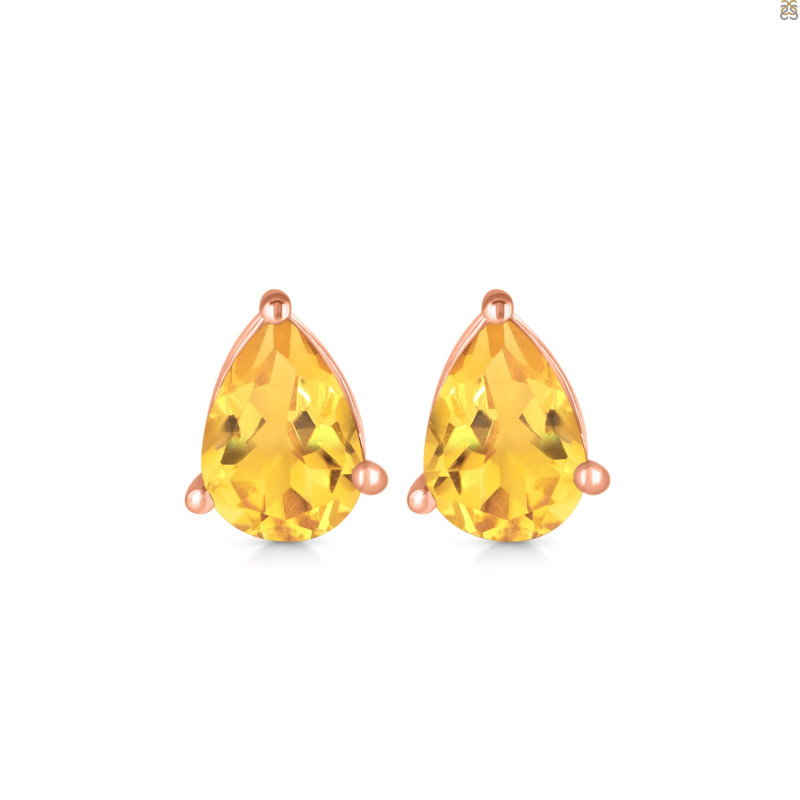 Citrine Stud Earring CIT-RDE-1368.