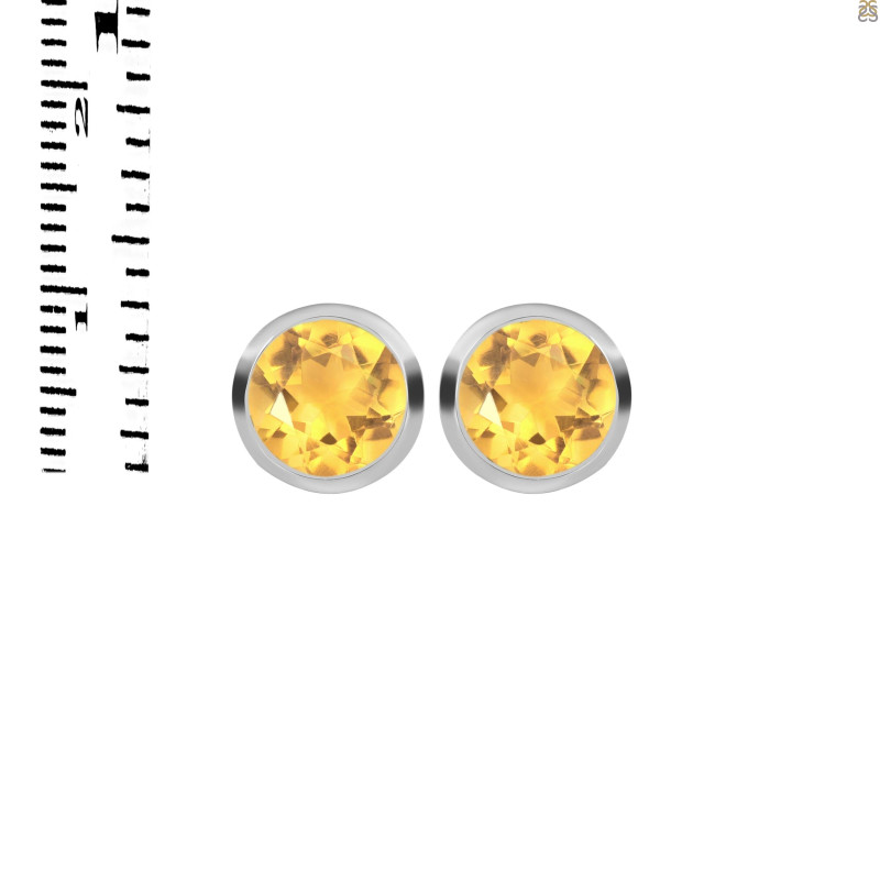 Citrine Stud Earring CIT-RDE-1375.