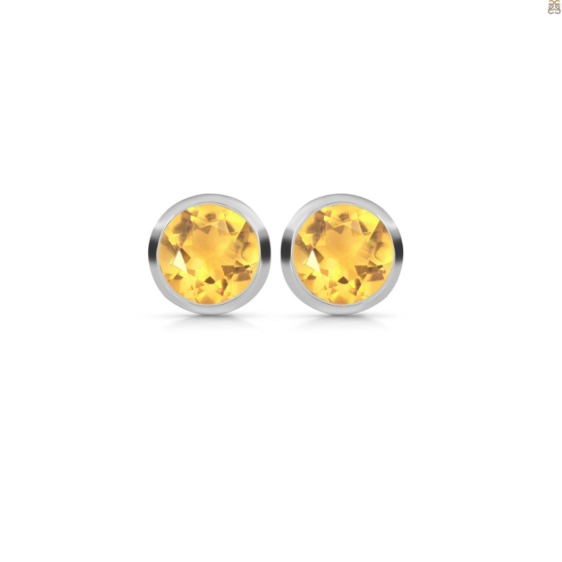 Citrine Stud Earring CIT-RDE-1375.