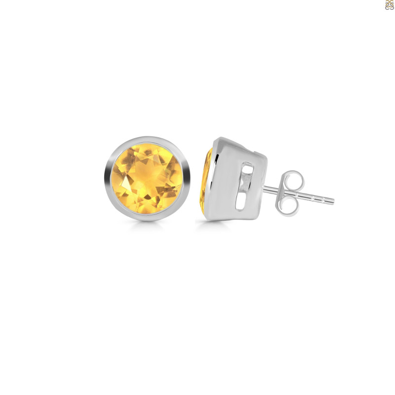 Citrine Stud Earring