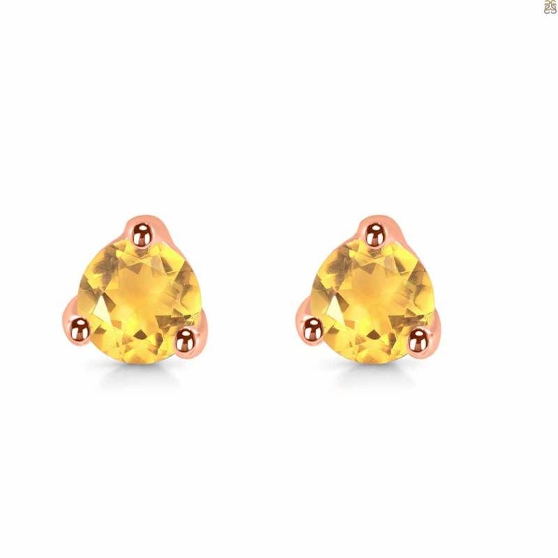 Citrine Stud Earring CIT-RDE-1517.
