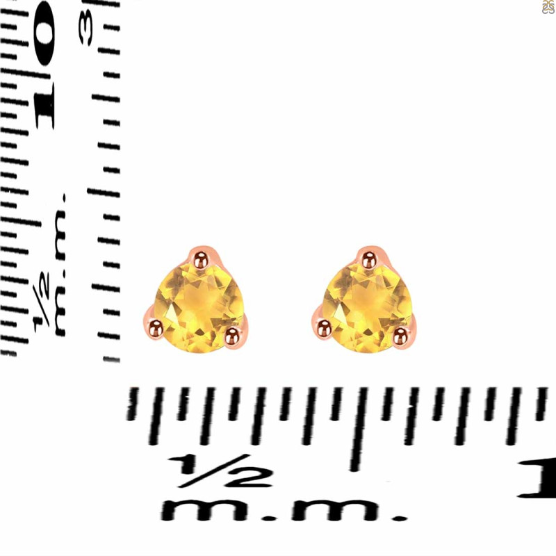 Citrine Stud Earring CIT-RDE-1517.