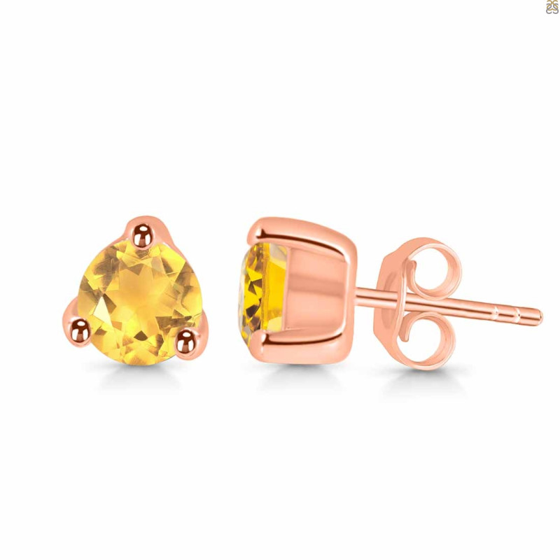 Citrine Stud Earring CIT-RDE-1517.
