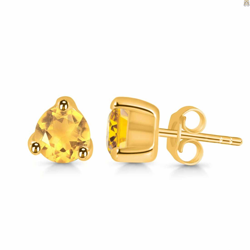 Citrine Stud Earring CIT-RDE-1517.