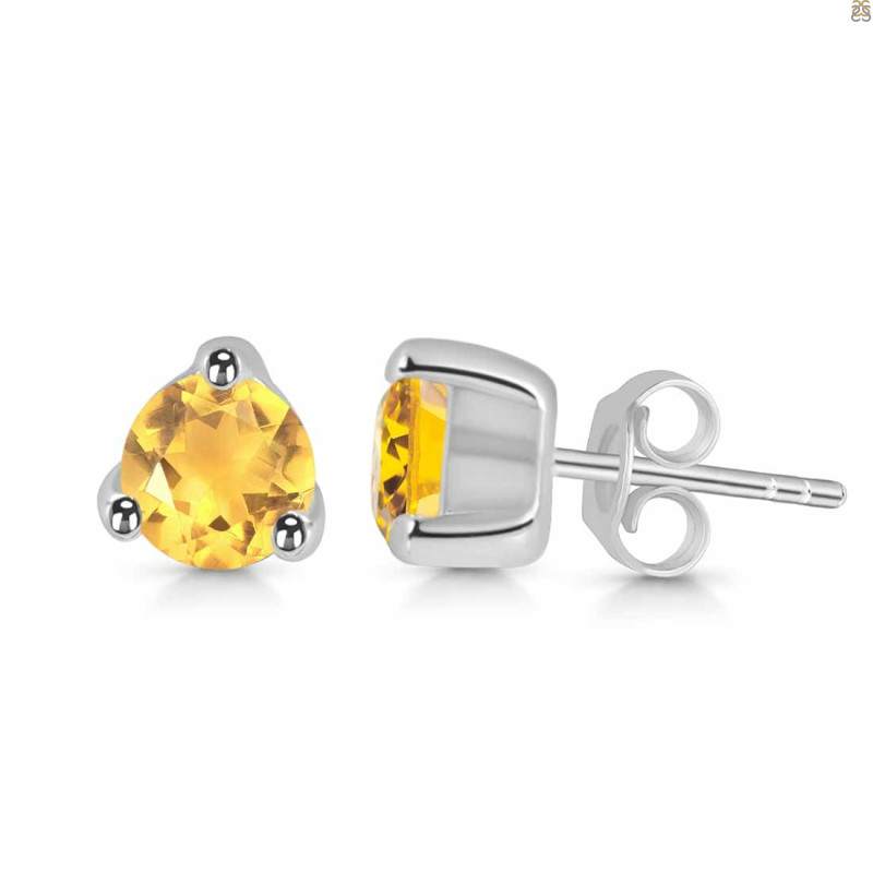 Citrine Stud Earring