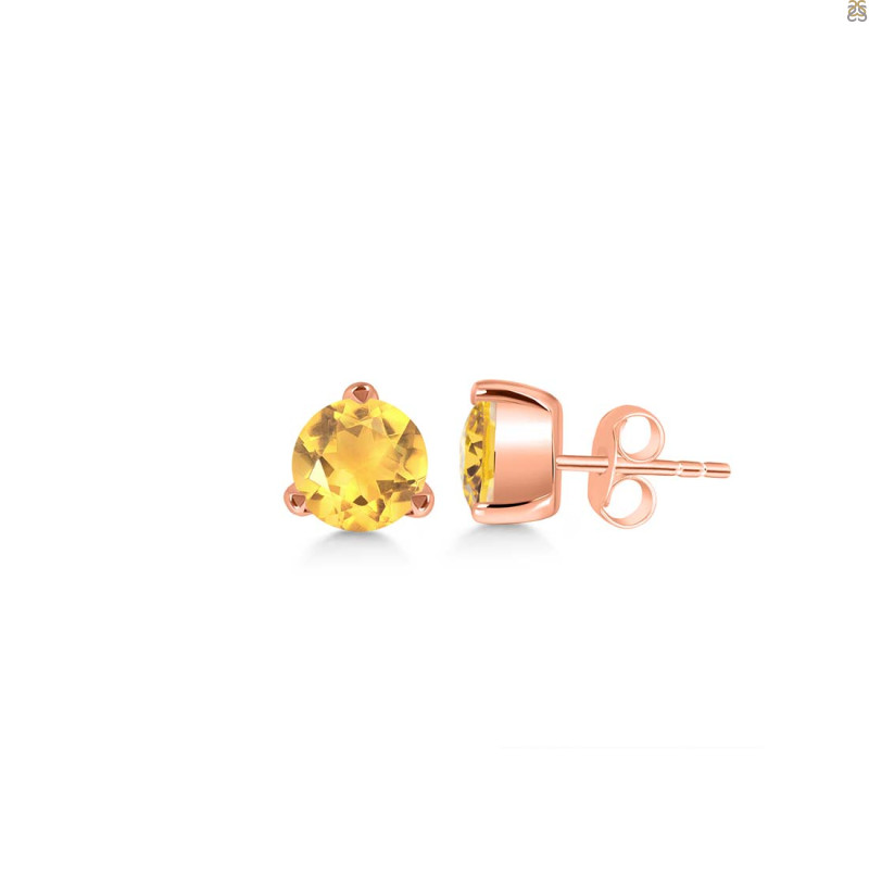 Citrine Stud Earring CIT-RDE-1564.