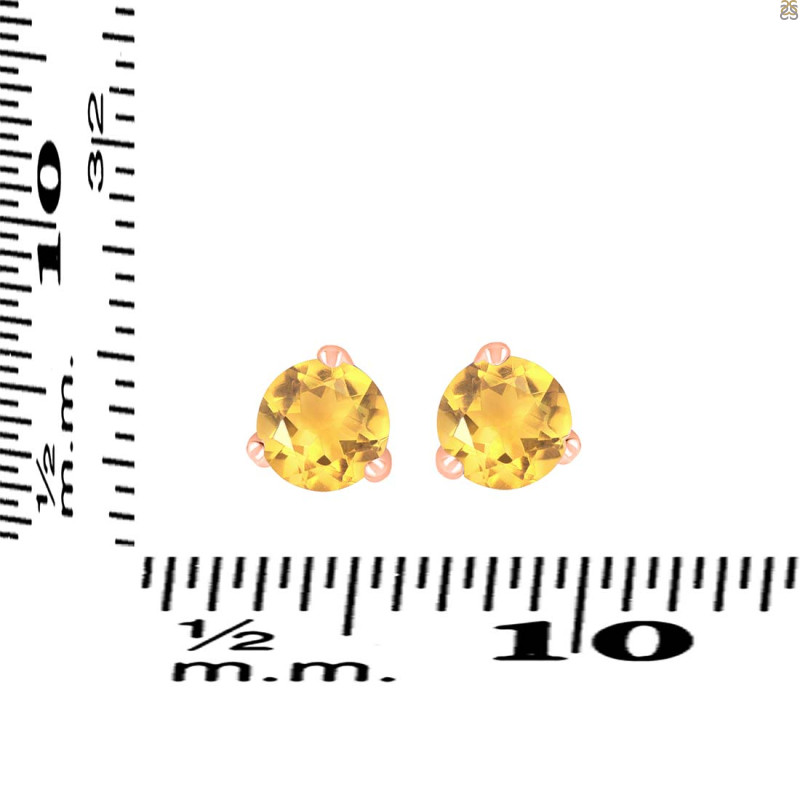 Citrine Stud Earring CIT-RDE-1565.