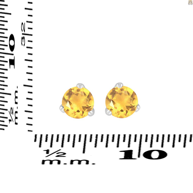 Citrine Stud Earring CIT-RDE-1565.