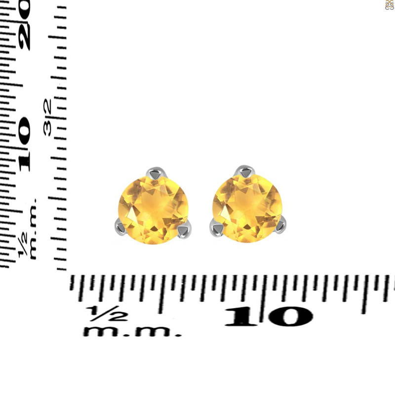 Citrine Stud Earring CIT-RDE-1566.