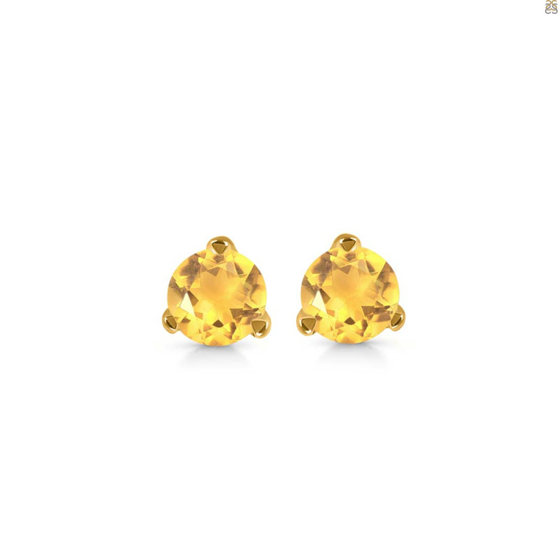 Citrine Stud Earring CIT-RDE-1566.