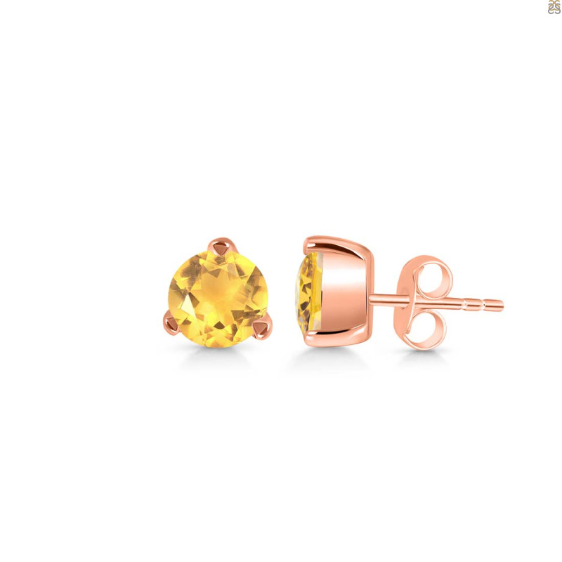Citrine Stud Earring CIT-RDE-1566.