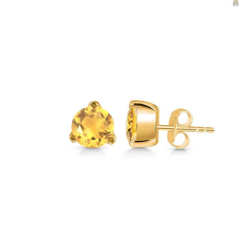 Citrine Stud Earring CIT-RDE-1566.