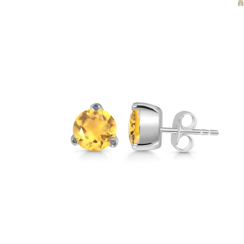 Citrine Stud Earring